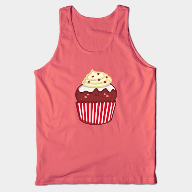 Red velvet cupcake doodle design Tank Top by Marie.c.doodles